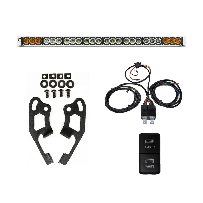 Cali Raised Sherpa Roof Rack Dual Funct. Light Bar & Mount Brckt Kit w/ Wire Harness & Tall Switch - product image