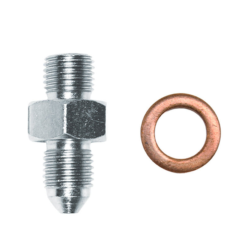 Wilwood fitting kit M/C outlet straight -3 to 3/8-24 male W/CRUSH washer - product image