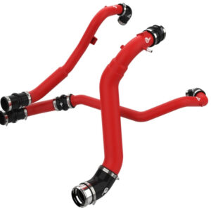 aFe BladeRunner Aluminum Hot and Cold Charge Pipe Kit Red Ford F-150 24-26 V6-2.7L (tt) - product image