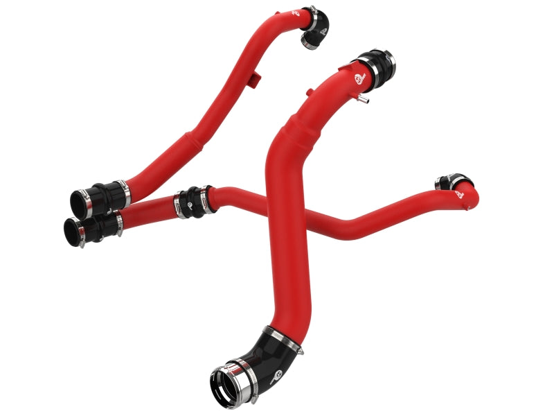 aFe BladeRunner Aluminum Hot and Cold Charge Pipe Kit Red Ford F-150 24-26 V6-2.7L (tt) - product image