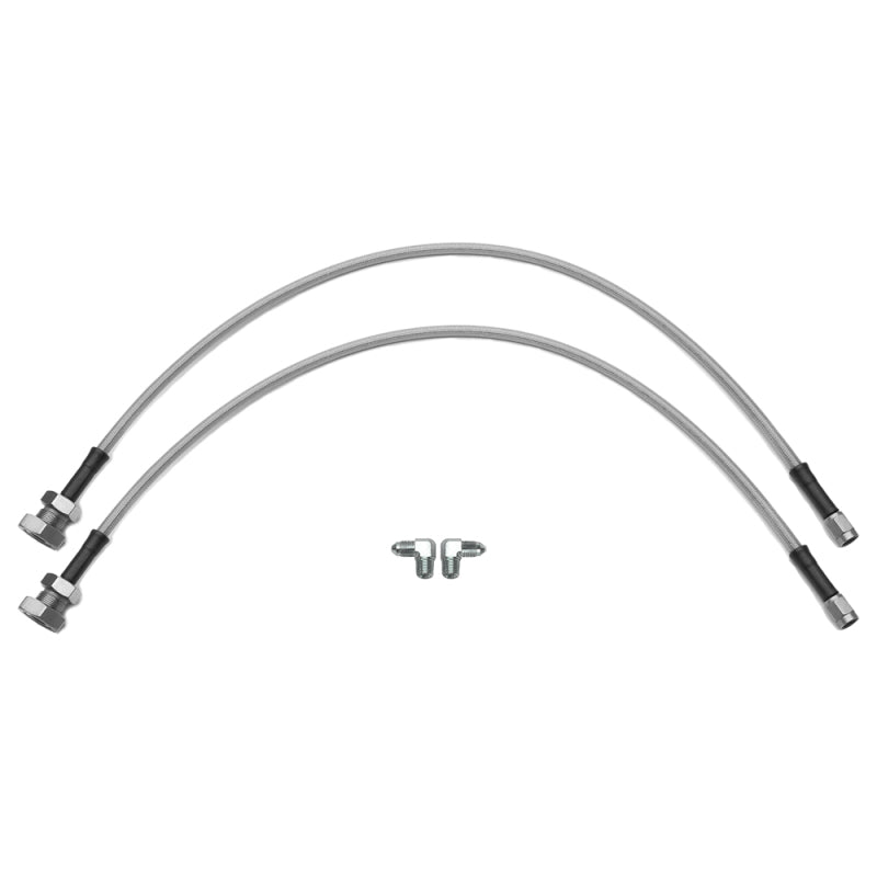 Wilwood flexline kit 24IN 3/8-24 to 90 deg with 5/8-26 male thread bulkhead - product image