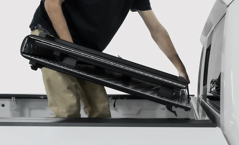 Access 08-16 Ford F-250/F-350 6ft 8in Bed LOMAX Tri-Fold Cover - Urethane Diamond Plate - product image