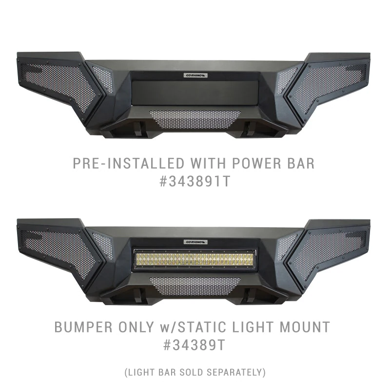 Go Rhino 24-26 Toyota Tacoma (4dr) Element Front Bumper w/ Fixed Light Bar Mount - Tex. Blk - product image