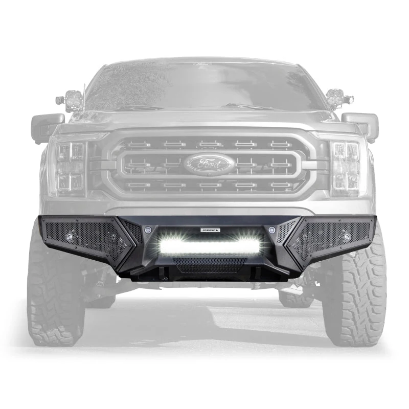 Go Rhino 21-23 Ford F-150 (4dr) Element Front Bumper w/ Power Bar - Tex. Blk - product image
