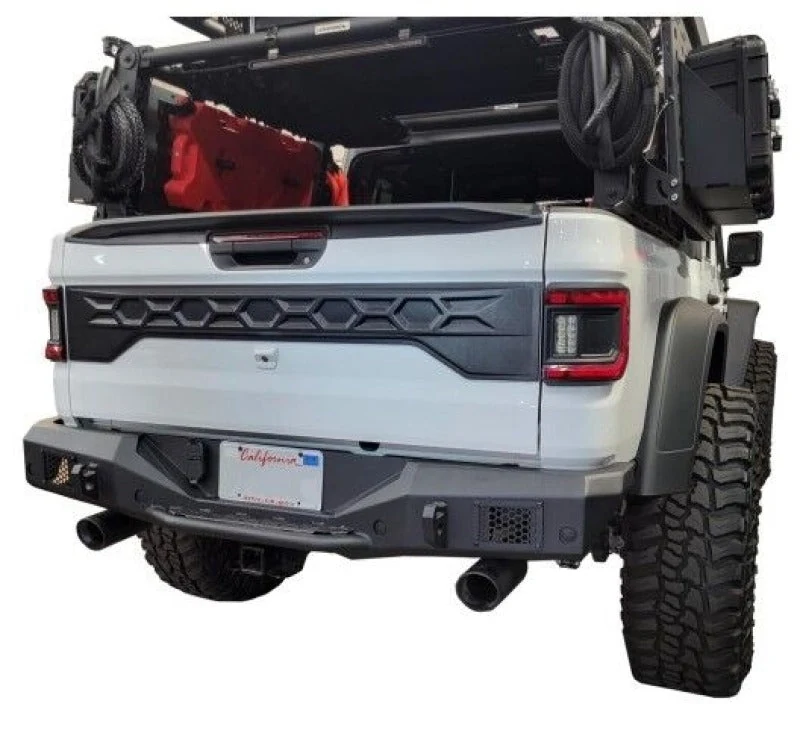 Go Rhino 20-26 Jeep Gladiator JT Crew Cab Rockline Rear Full Width Bumper - Tex. Blk - product image