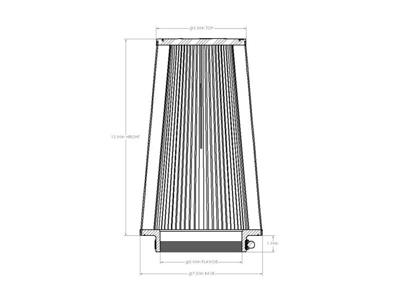 aFe Magnum FORCE Intake Replacement Air Filter w/ D2 Dry Media 5in F x7-1/2in B x5-1/2in T x12inH - product image