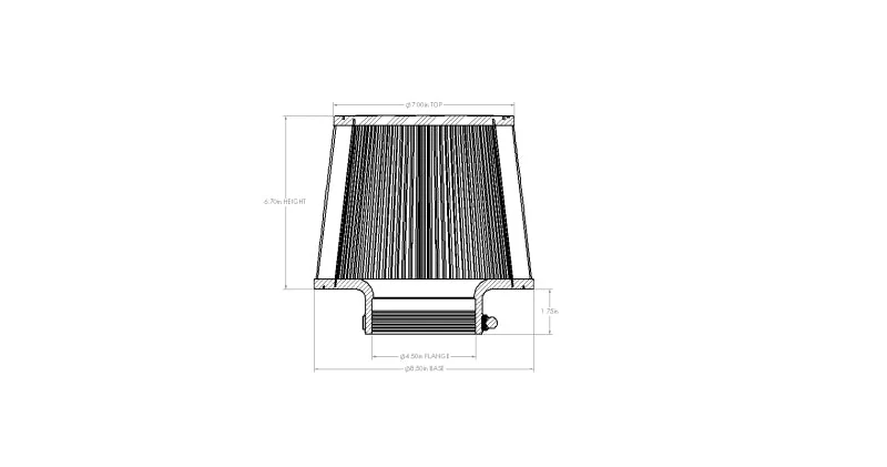 aFe Magnum FORCE Intake Replacement Air Filter w/ D2 Dry Media 4-1/2inF x8-1/2inB x7inT x6-3/4inH - product image