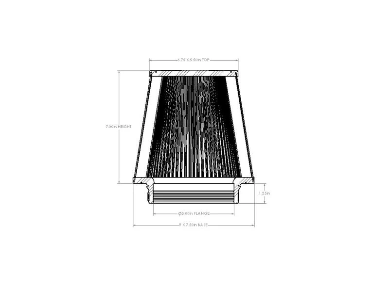 aFe Magnum FORCE Intake Replacement Air Filter w/ D2 Dry Media 5in x(9x7.5)in x(6-3/4x5.5)in x7in - product image