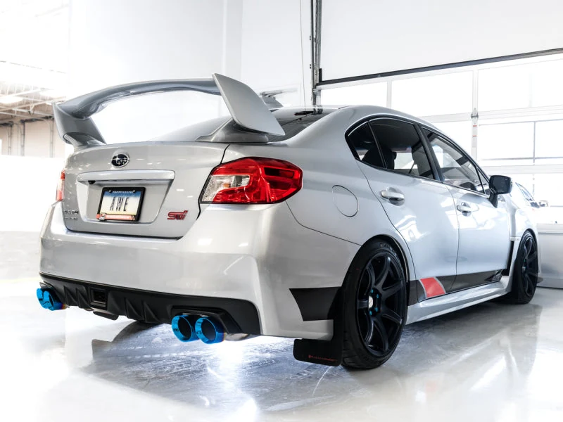 AWE Tuning 12-14 Subaru WRX STI Touring Edition Exhaust - Vapor Blue Quad Tips - product image