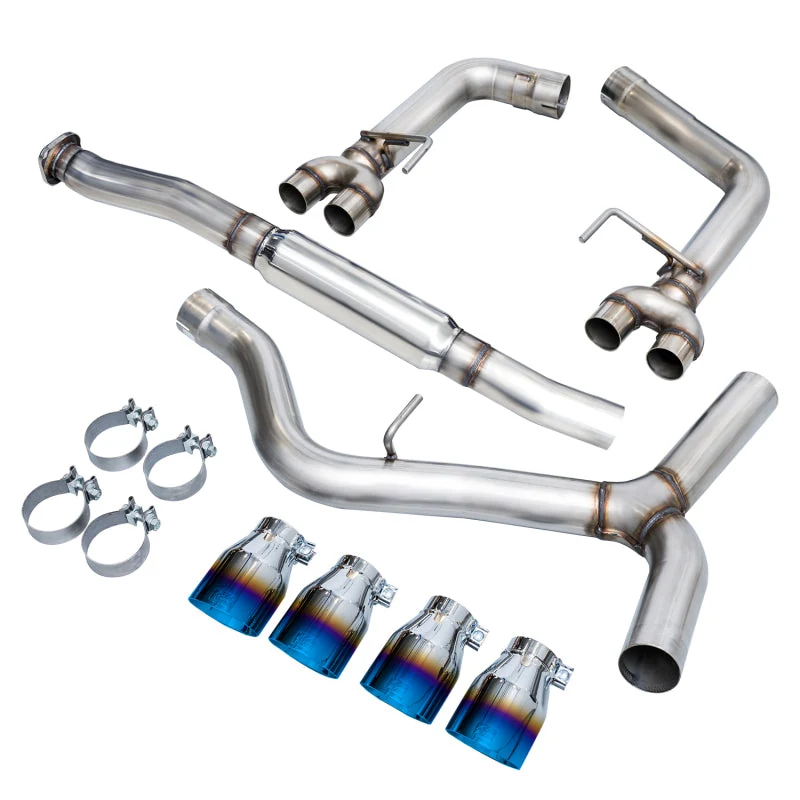 AWE Tuning 12-14 Subaru WRX STI Sedan Track Edition Exhaust - Vapor Blue Quad Tips (102mm) - product image