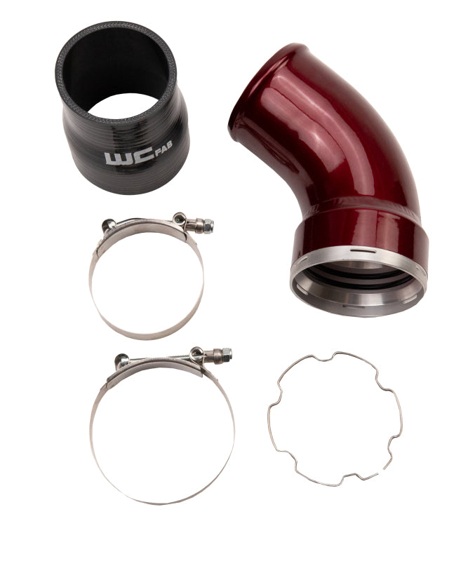 Wehrli 06-10 GM Duramax LBZ/LMM Intercooler Outlet Elbow Kit - Chevy Orange - product image
