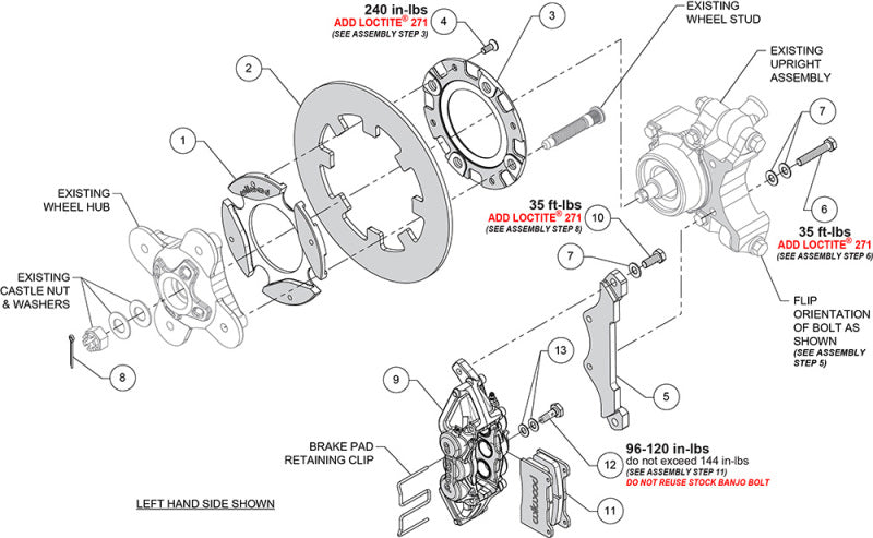Wilwood kit rear UTV race polaris rzr xp turbo 2016-21 11.25 rotor ANO - product image