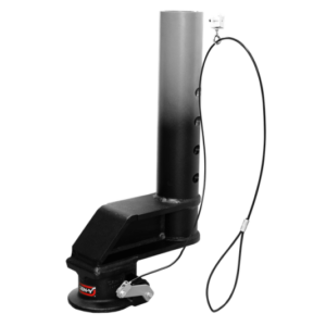 Gen-Y Viking 4in Round/9in Offset SnapLatch 2-5/16in Coupler / 5K TW 21K w/Pull Cable- Texture Blk