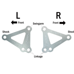 Vortex Racing 99-01,03-05 Yamaha YZF-R6,06-09 YZF-R6 S Lowering Link Kit- Silver
