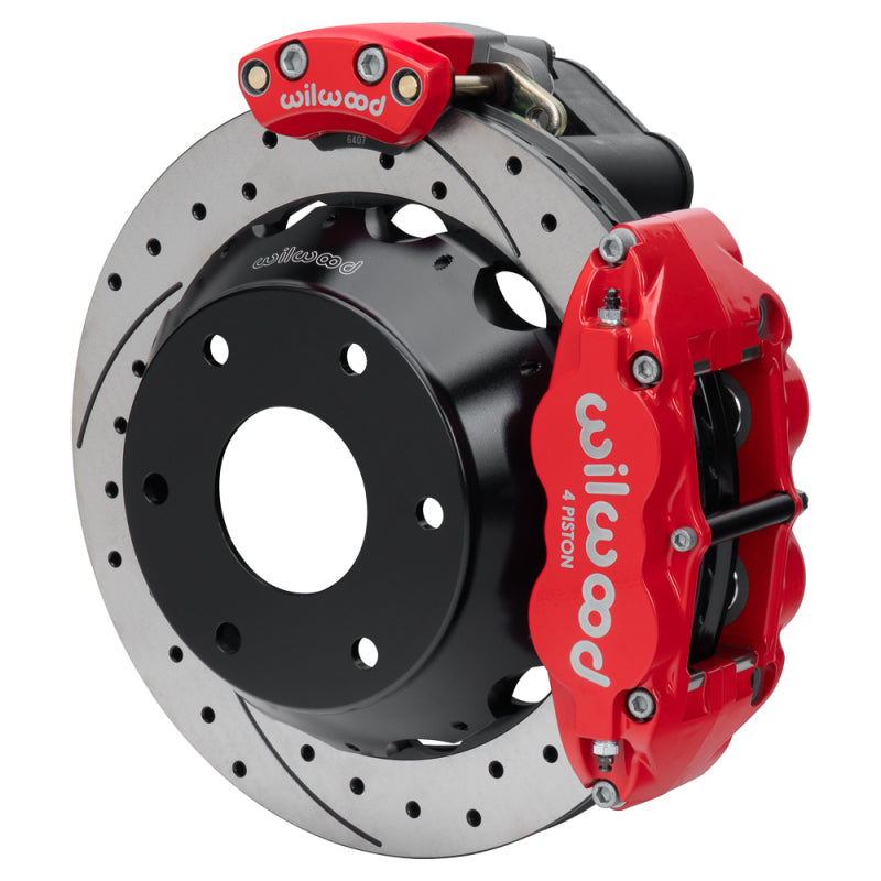 Wilwood kit rear EPB FNSL4R big ford new style 2.50 offset 12.88 rotor 6 lug SRP red - product image