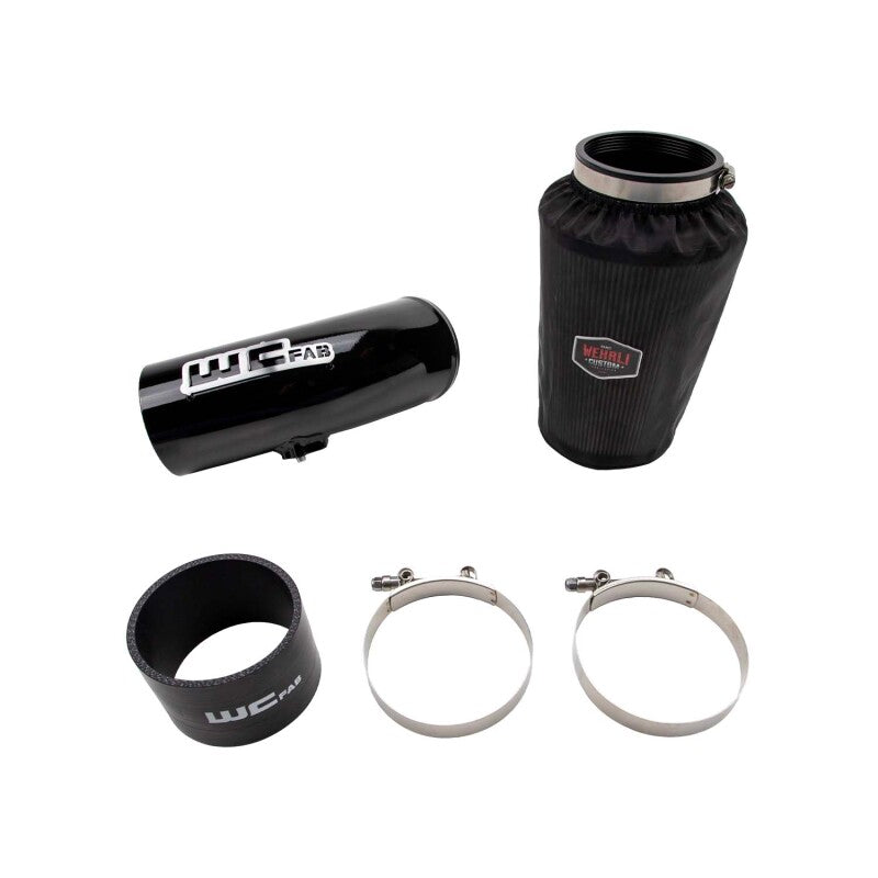 Wehrli Cummins High Mount 2nd Gen Swap 4in Intake Kit - Semi-Gloss Black - product image