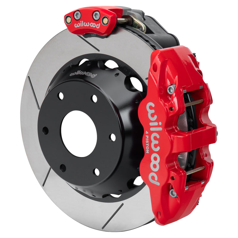 Wilwood kit rear EPB AERO4 big ford new style 2.50 offset 14.00 rotor GT 6 lug red - product image
