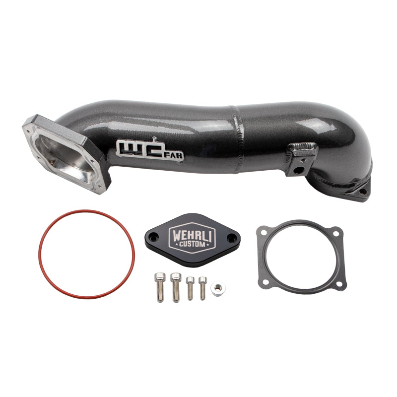 Wehrli 11-16 Duramax LML Passenger Side 3 in. Intercooler Pipe - Bengal Grey - product image