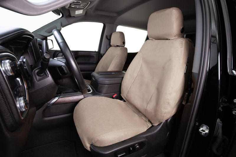 Covercraft 15-26 Ford Transit Polycotton SeatSaver Custom Third Row Seat Covers-Taupe - product image