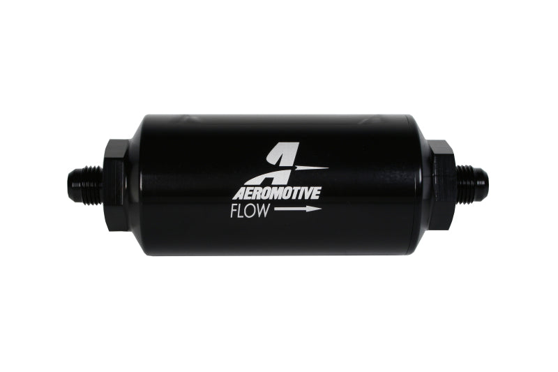 Aeromotive In-Line Filter - AN-06 238 Stainless Mesh Element - Anodized Black - product image