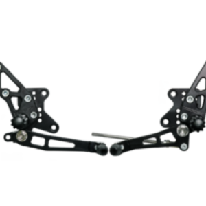 Vortex Racing 08-13 Kawasaki EX250 Ninja,13-17 EX300 Ninja Adjustable Rearsets- Black