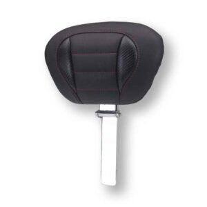 Mustang 23-26 Harley CVO Road Glide, Street Glide, Deluxe ST Driver Backrest Blk w/ D Cherry Thread
