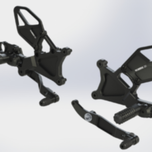 Vortex Racing 06-23 Yamaha YZF-R6 Rear Set- Black