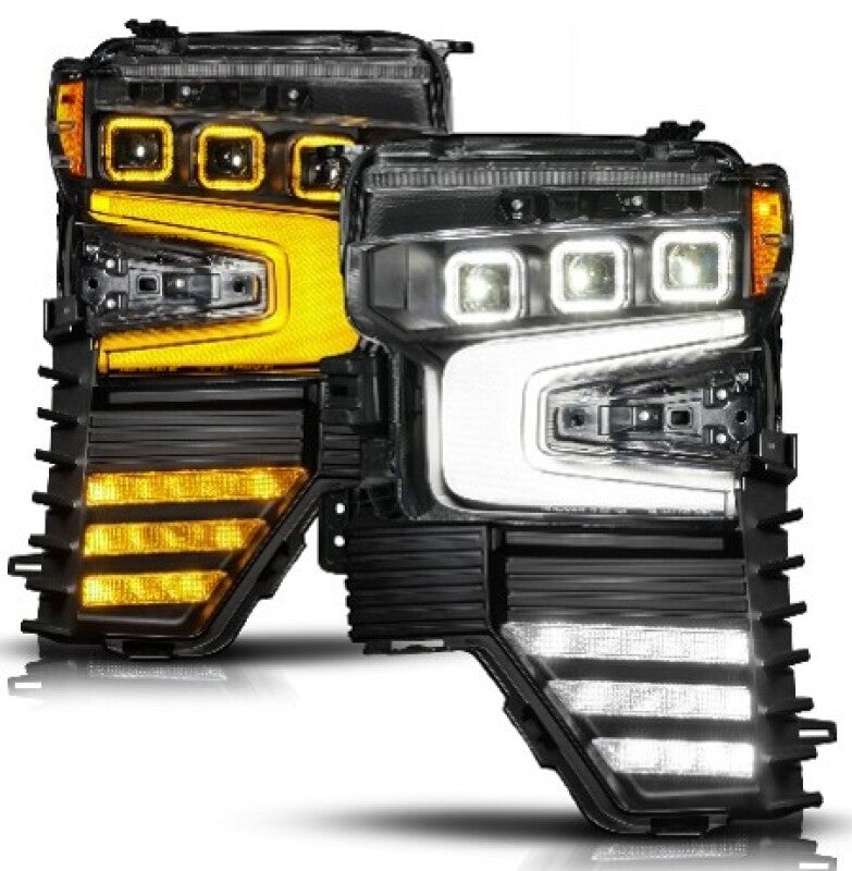 ANZO 22-26 Chevy Silverado 1500 Z-Series LED Projector Headlight - Black Full- Driver Side - product image