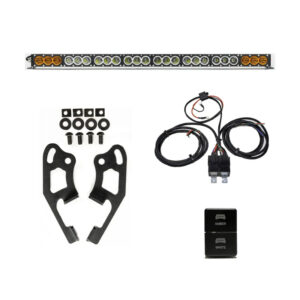 Cali Raised Sherpa Roof Rack Dual Funct. Light Bar & Mount Brckt Kit w/ Wire Harness & Small Switch