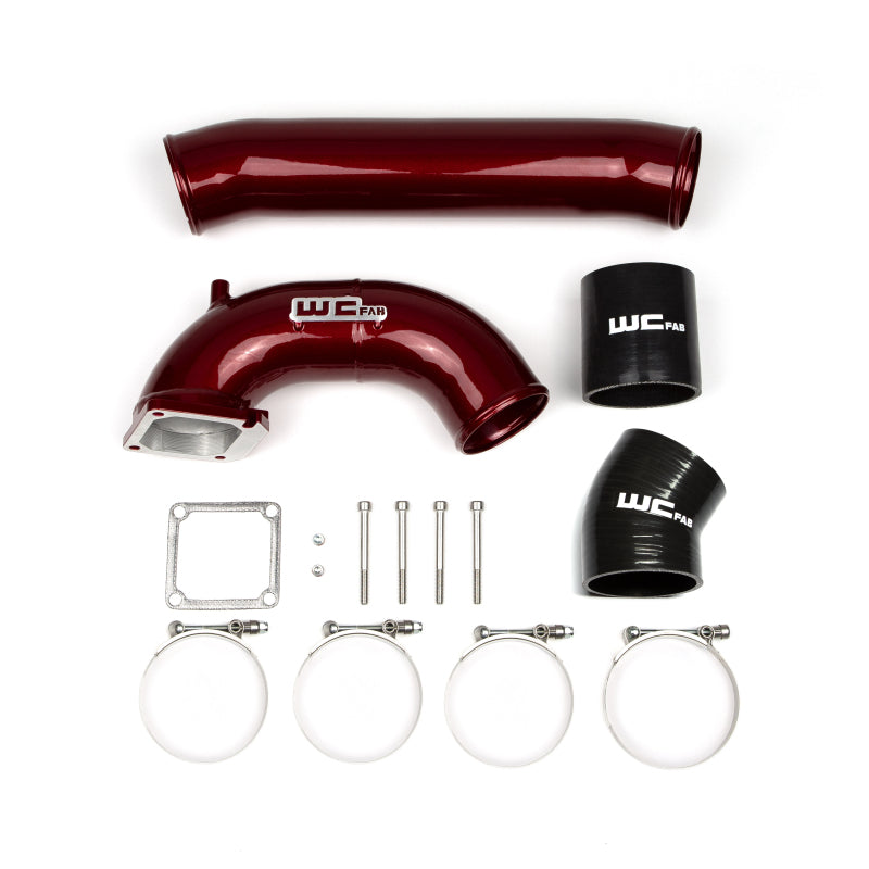 Wehrli 98.5-02 Cummins 5.9L 3.5in Intake Horn & Driver Intercooler Pipe - Cat Yellow - product image