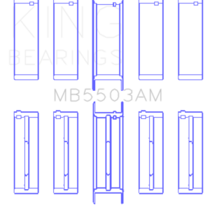 King Engine Bearings Ford V8 351ci 5.8L 16V Crankshaft Main Bearings (Size 030) - Set of 5