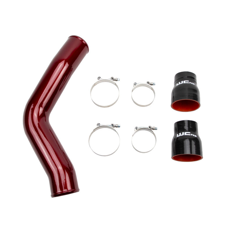 Wehrli 13-18 Cummins 6.7L Passenger (Hot) Side 3.5in Intercooler Pipe - Bengal Silver - product image