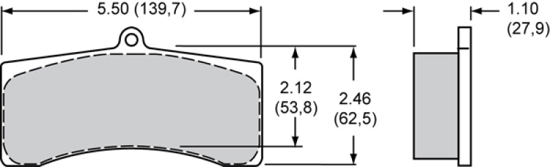 Wilwood pad 9728J ip polymatrix axle set - product image