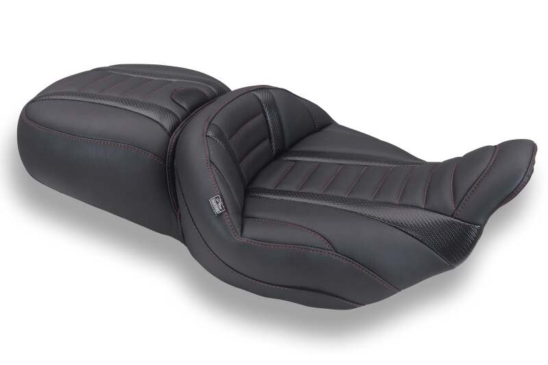 Mustang 23-26 Harley CVO Road Glide, Street Glide, Deluxe ST 1PC 2Up Blk w/ Dark Cherry Thread - product image