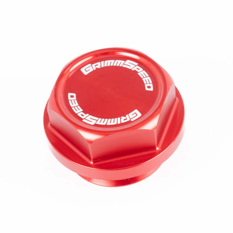 GrimmSpeed 89-22 Subaru All Models Bolt Oil Caps - Red - product image