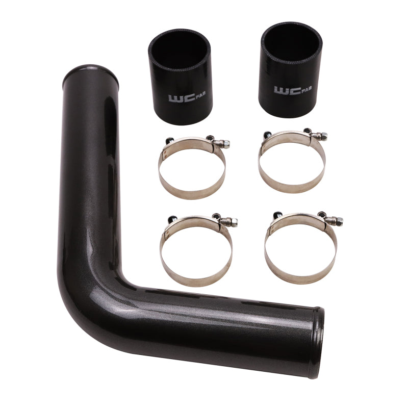Wehrli 03-07 Cummins 5.9L Driver Side 3in Intercooler Pipe - Gun Metal - product image