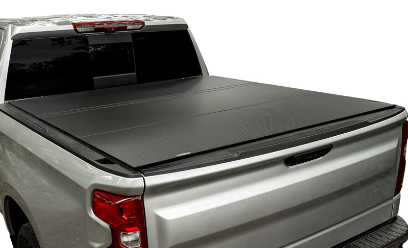 Access 07-21 Toyota Tundra 5ft 6in Bed (w/ Deck Rails) LOMAX Tri-Fold Cover - Urethane Carbon Fiber - product image