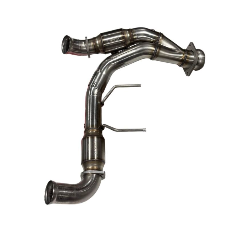 Kooks 21-26 Ford F150 5.0L 3in ULTRA GREEN Catted SS Y-Pipe (To OEM Conn.) Kooks HDR Required - product image