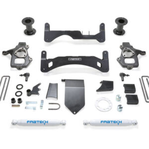 Fabtech 14-18 GM C/K1500 P/U w/oE Forg Stl UCA 6in Basic Sys G2 w/Perf Shks