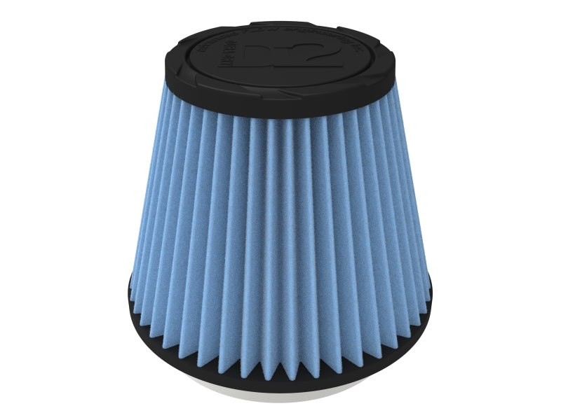 aFe POWER Universal Clamp-On Air Filter w/ D2 Dura-Dry Media - 4in F x 6in B x 4in T x 5in H - product image