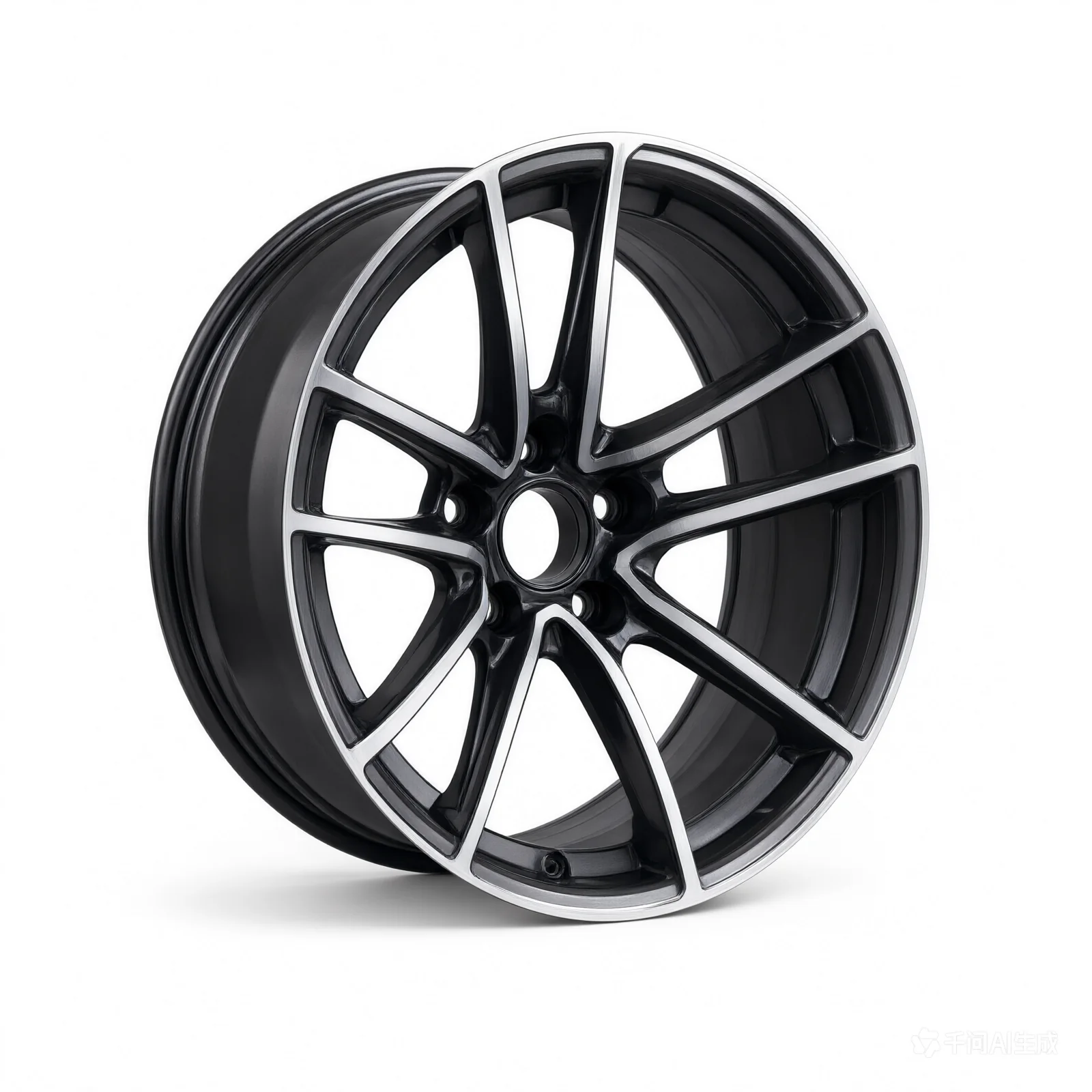 Enkei PF06 19x9 5x112 27mm Offset 75mm Bore Black Machined Wheel (MOQ 40) - product image
