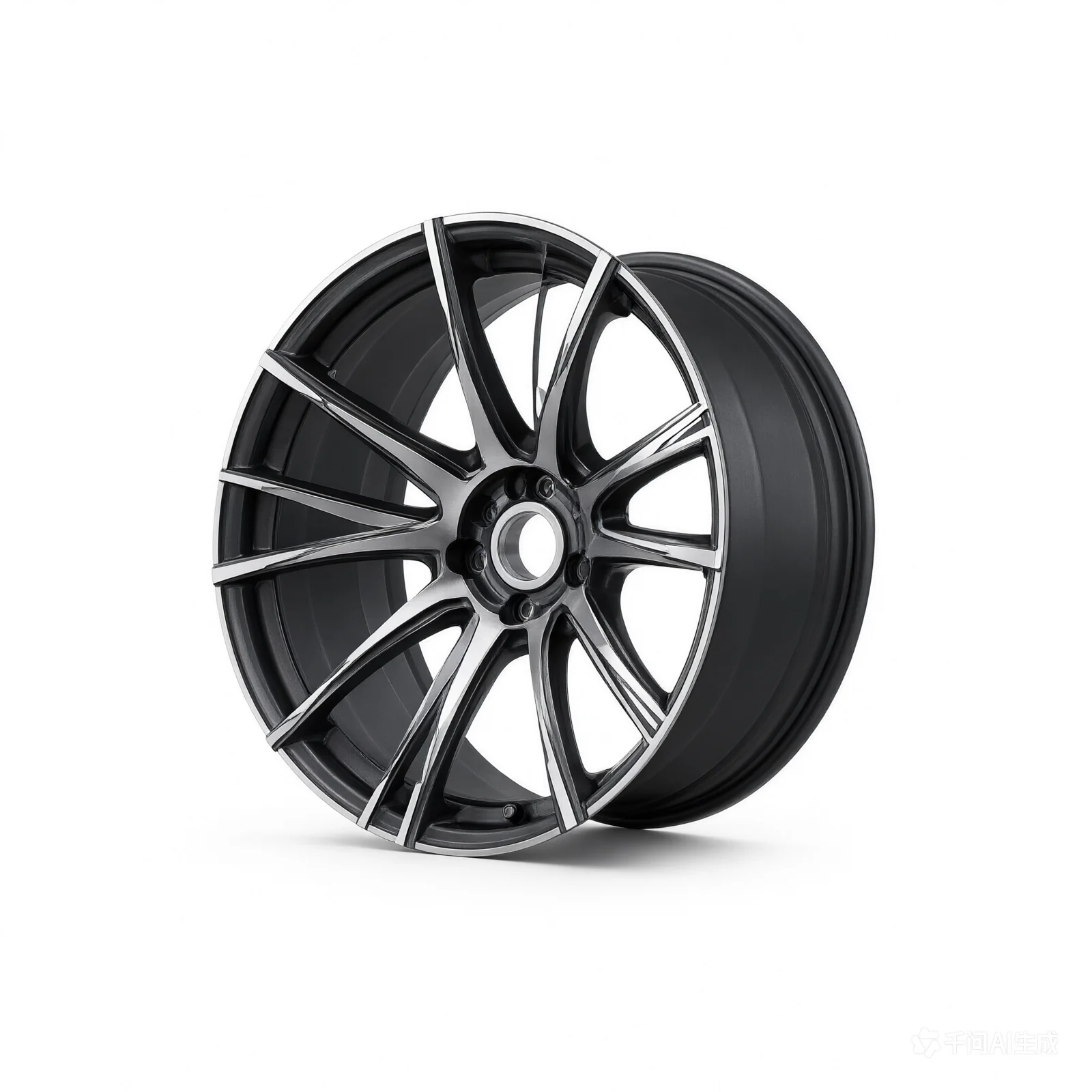 Enkei PF06 19x8 5x112 45mm Offset 75mm Bore Black Machined Wheel (MOQ 40) - product image