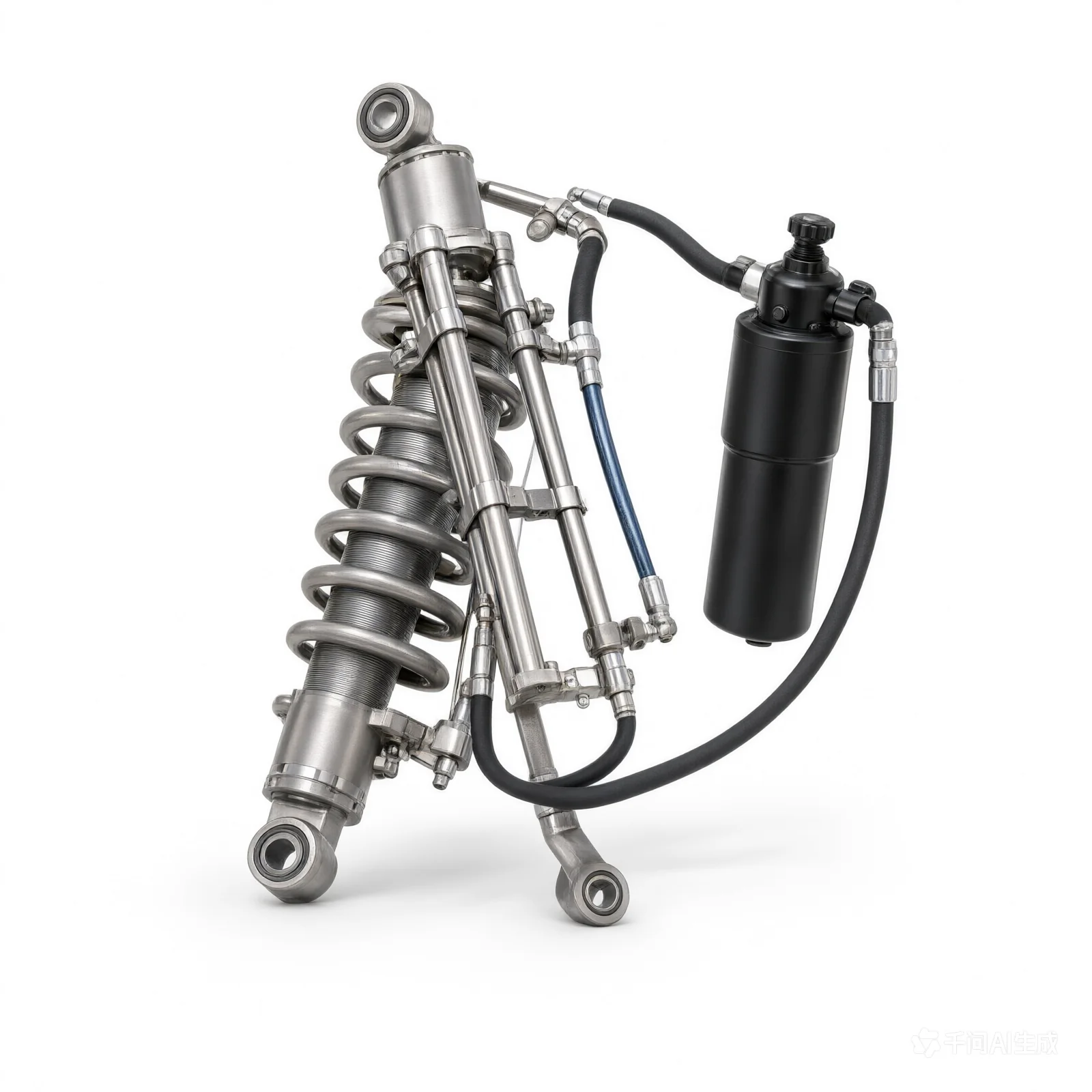 King Shocks 3.0 PR 3-Tube Bypass Shock Hose Remote Res. (Style 2) - 16in Travel