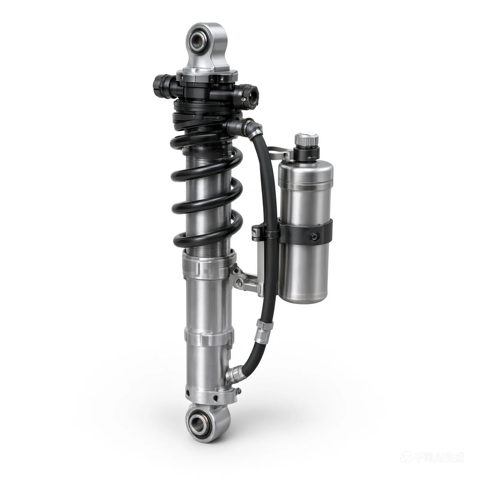 King Shocks 2.0 PR 3-Tube Bypass Remote Hose Reservoir Shock (Style 2) - 14in Travel