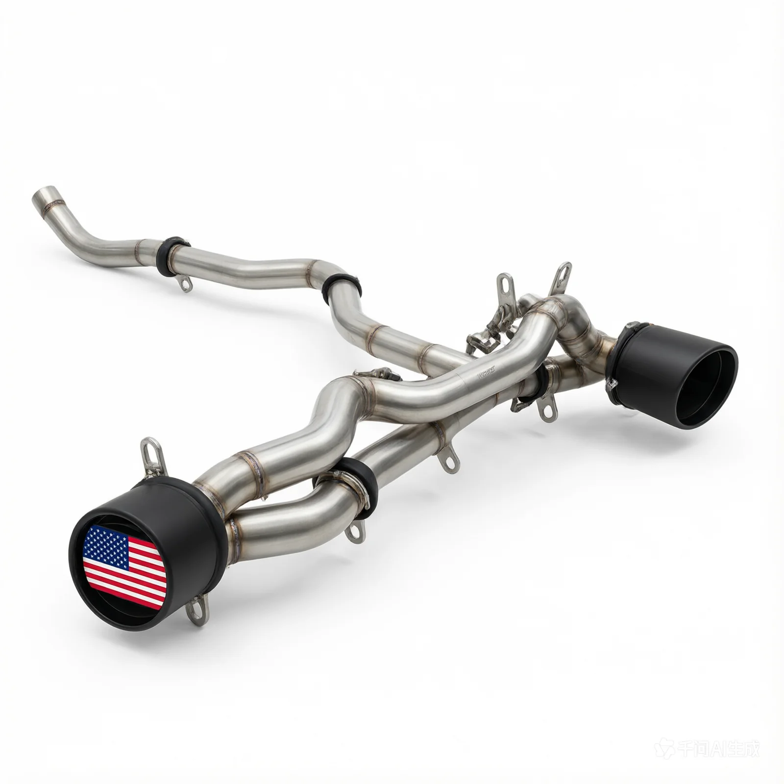 Corsa 17-22 Chevrolet Colorado ZR2 3.6L V6 3in Sport Cat-Back Exhaust - 4in Black USA Flag Tip - product image