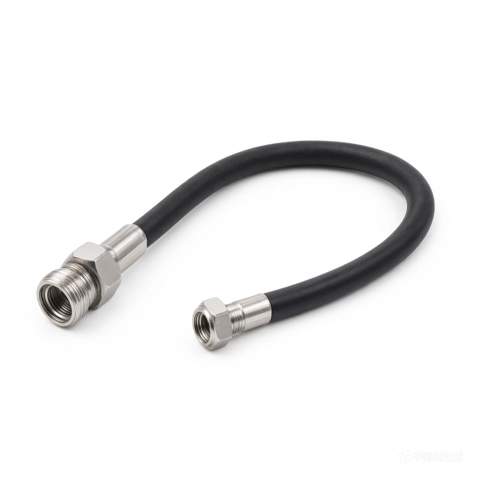 Wilwood flexline 15IN. OAL -3 hose 3/8-24 convex bulkhead - product image