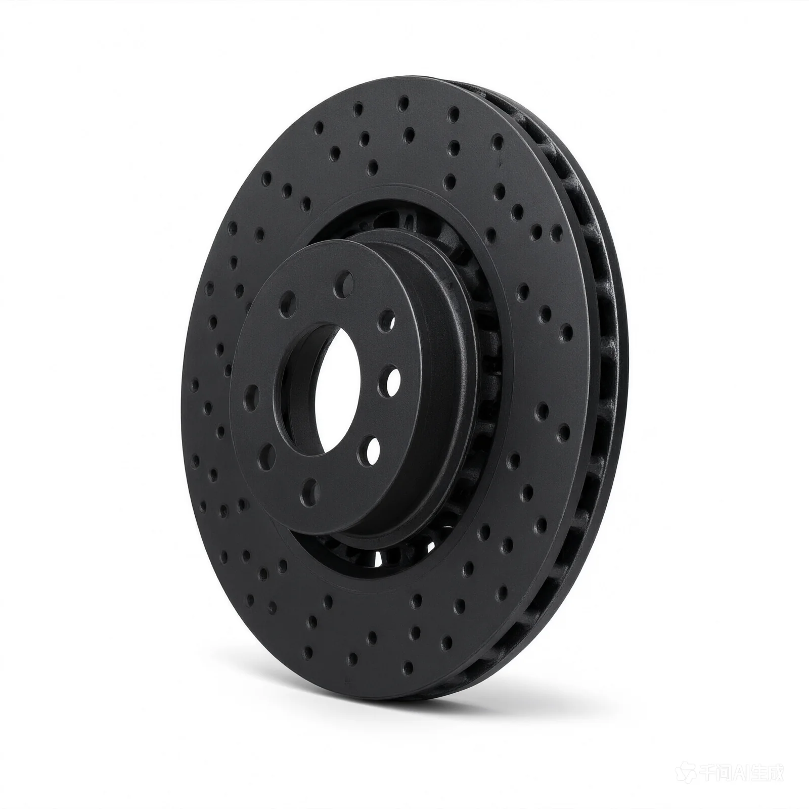 R1 99-07 Alfa Romeo 166 Rear Drilled Black Brake Rotor