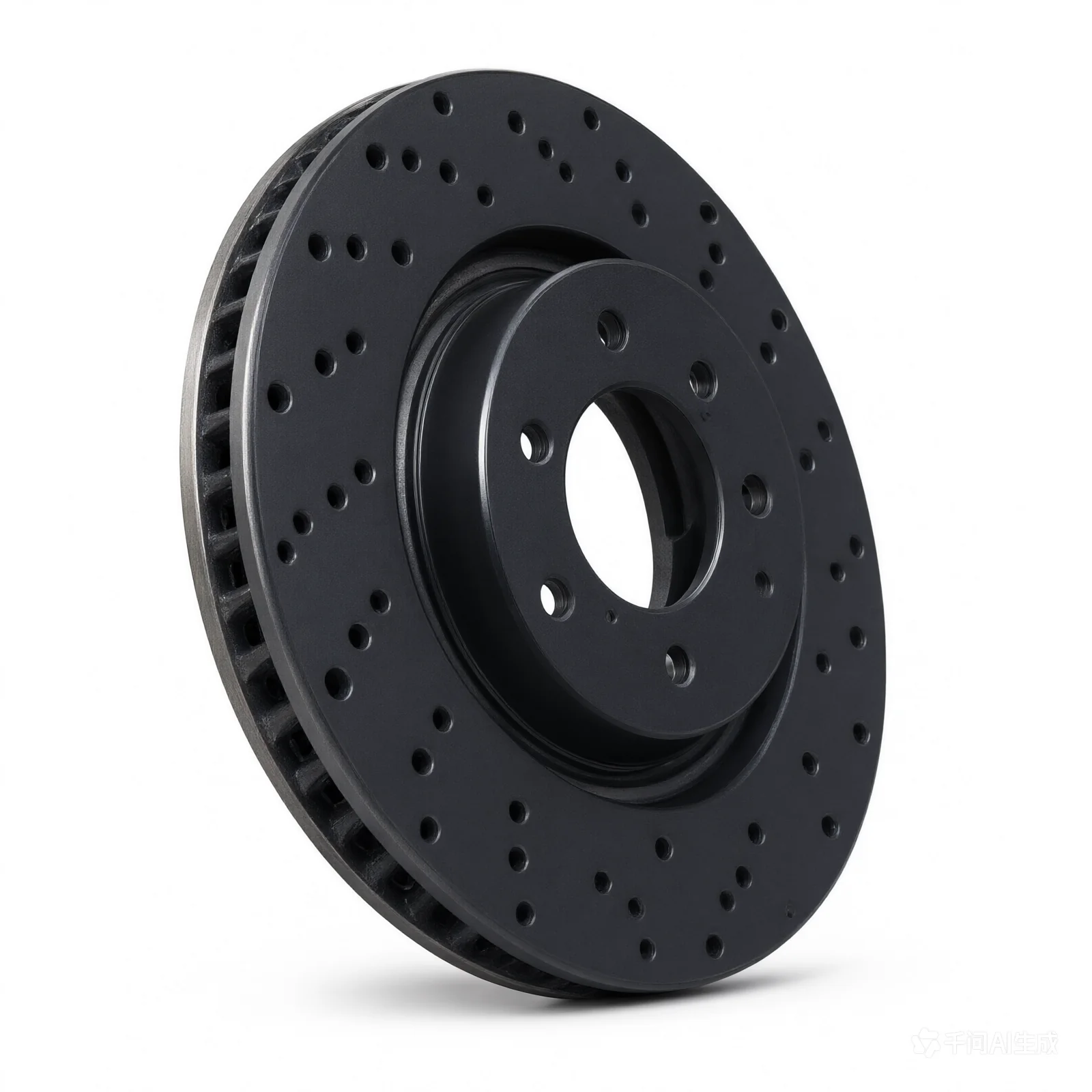 R1 24-25 Chevrolet Aveo Front Drilled Black Brake Rotor - product image