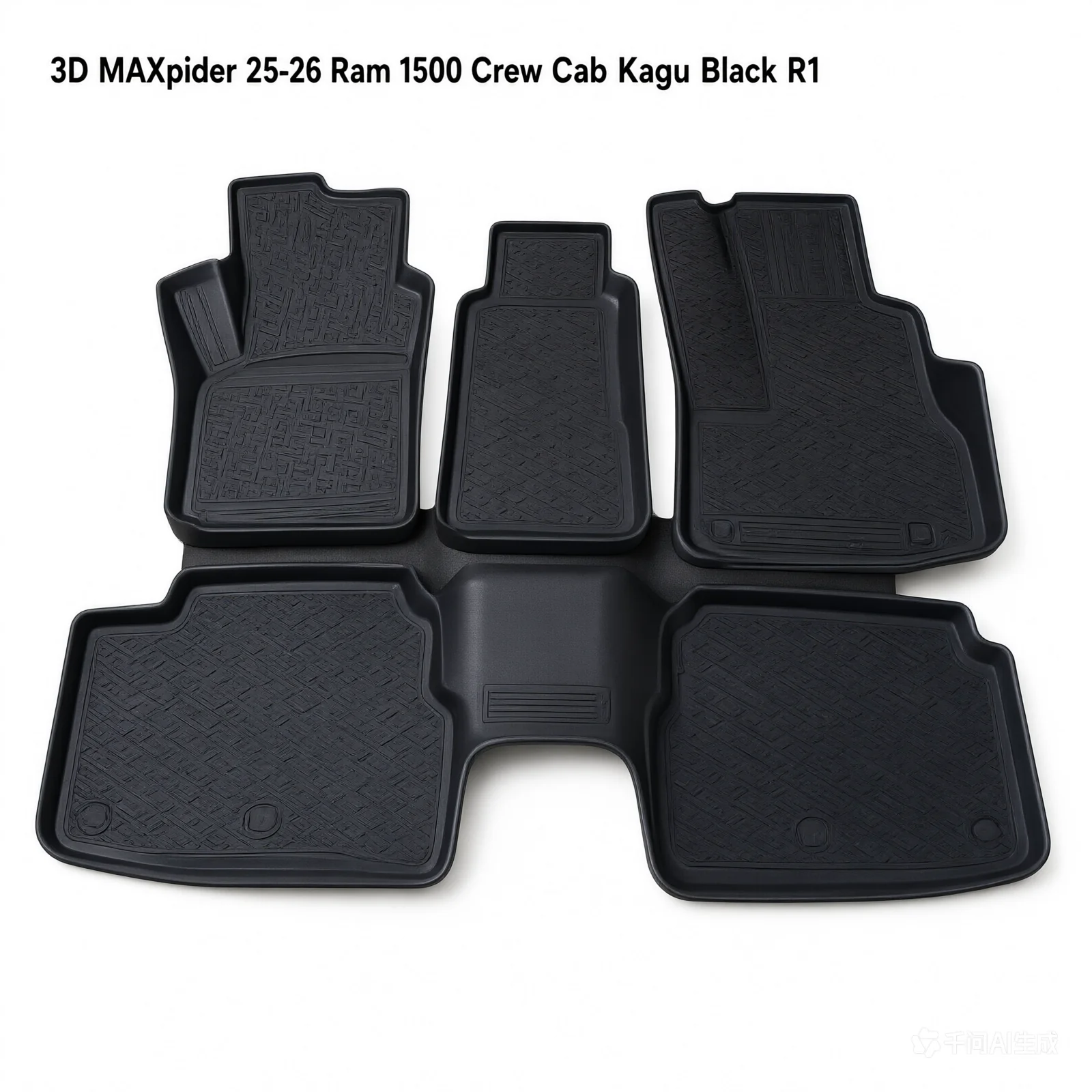 3D MAXpider 25-26 Dodge Ram 1500 Crew Cab Kagu Black R1