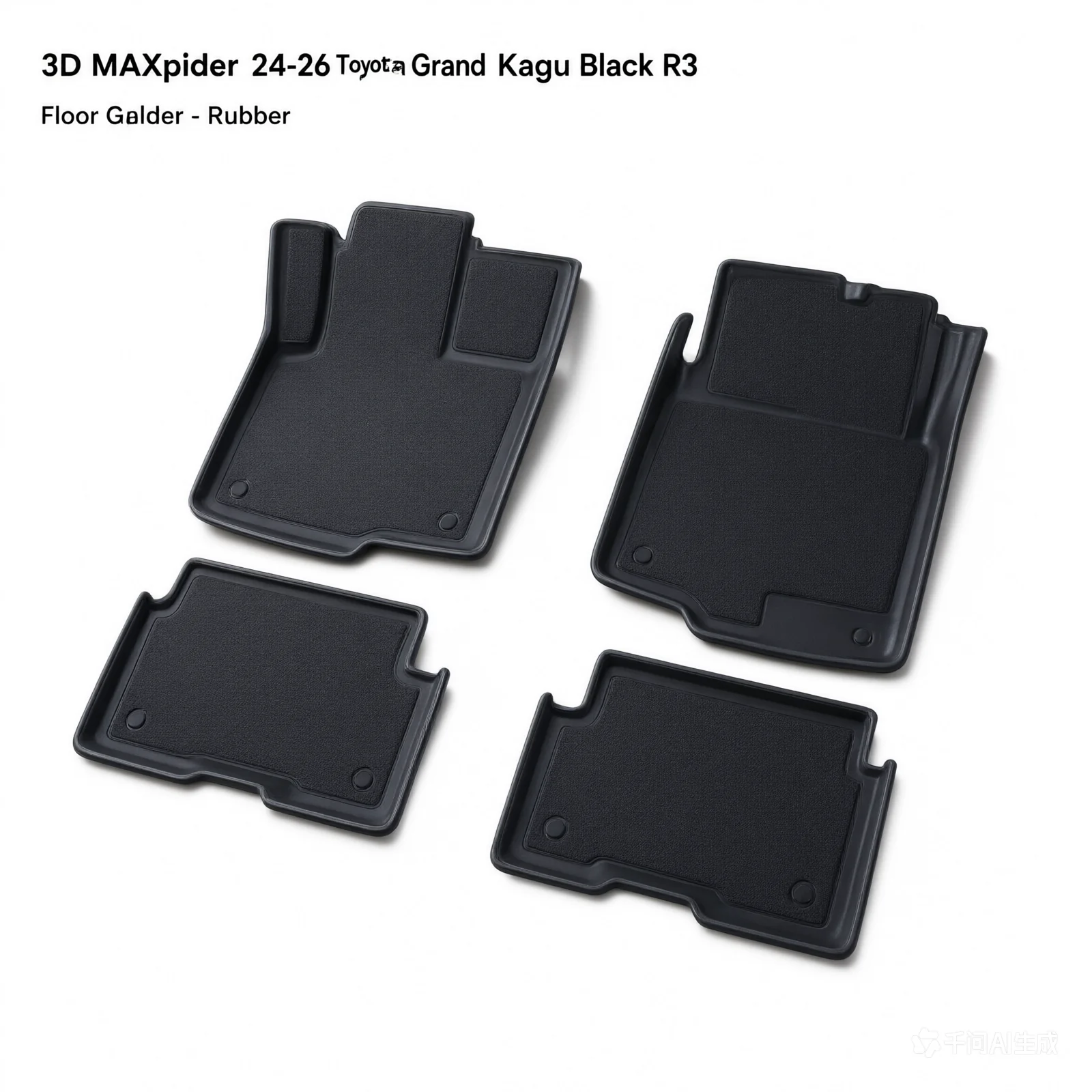 3D MAXpider 24-26 Toyota Grand Highlander Kagu Black R3